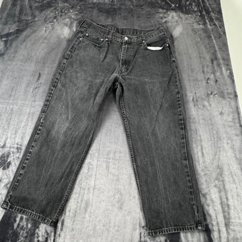 Levi's 550 Relaxed Fit Jeans Mens 38x29 Black Tapered Leg Denim 3234